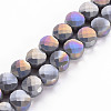 Opaque Electroplate Glass Beads Strands EGLA-N007-002-B05-1