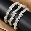 Natural White Moonstone Stretch Bracelets BJEW-JB03681-09-5