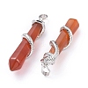 Natural Carnelian/Red Agate Big Pointed Pendants G-F696-B07-3