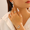 Brass with Crystal Rhinestone Bracelets & Earrings & Rings WG06C1A-15-1