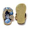 Brass Clear Cubic Zirconia Pendants KK-B028-10G-B-2