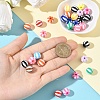 30Pcs Strip Opaque Acrylic Beads SACR-YW0002-01-3