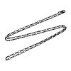 Brass Coated Iron Curb Chain Necklace Making MAK-T006-04A-3