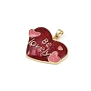 Brass Enamel Pendants KK-D424-31A-G-2