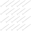 10Pairs 925 Sterling Silver Flat Pad Stud Earring Findings STER-BBC0009-02-7