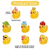 40Pcs 8 Styles Resin Duck Miniature Model AJEW-CJ0001-82-2