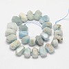 Natural Aquamarine Nuggets Bead Strands G-M237-08-2