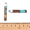 Dyed Synthetic Turquoise & Gold Foil Pendants GG-CBAA20A-12P-01-3