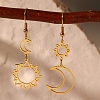 Bohemian Styles 304 Stainless Steel Dangle Earrings EJEW-F380-01G-1