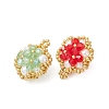 Glass Seed Beaded Pendants PALLOY-MZ01288-3