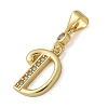 Brass Micro Pave Cubic Zirconia Pendants KK-M319-02G-D-2