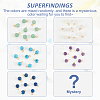 SUPERFINDINGS 60Pcs Frosted Natural & Synthetic Gemstone Charms FIND-FH0004-55-4