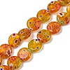 Handmade Millefiori Lampwork Beads Strands LAMP-G166-17B-06-2