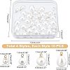 40Pcs 2 Style ABS Plastic Imitation Pearl Pendants KY-CA0001-20-2