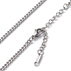 Non-Tarnish 304 Stainless Steel Curb Chain Necklace for Men Women NJEW-K245-018E-2