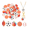 40Pcs 5 Styles Alloy Enamel Pendants ENAM-PH0002-86-7