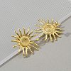 Sun Brass Stud Earrings EJEW-Z145-01G-5
