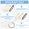 3Pcs 3 Colors Egg Shaped 201 Stainless Steel Grooved Hinged Bangles STAS-UN0055-67A-5