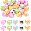 20Pcs UV Plated Opaque Acrylic Beads PACR-YW0001-53-1
