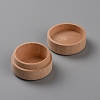 Tooth Print Round Wood Deciduous Teeth Storage Boxes CON-WH0100-01B-2