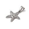 304 Stainless Steel Pendants STAS-B167-12F-P-2