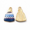 Winter Theme Printed Alloy Pendants PALLOY-H127-03G-01-1