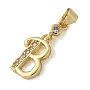 Brass Micro Pave Cubic Zirconia Pendants KK-M319-02G-B-2