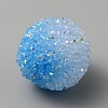 Frosted Acrylic Beads MACR-WH0007-91F-1