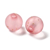 Frosted Transparent Acrylic Beads OACR-F013-13C-2