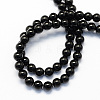 Round Natural Black Onyx Beads Strands G-S119-8mm-2