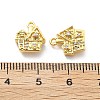 Brass Micro Pave Cubic Zirconia Pendants KK-U049-04G-02-3