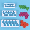 3 Sizes Hexagon Food Grade Plastic Cookie Cutters Sets DIY-L057-08-1