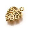 Brass Micro Pave Cubic Zirconia Pendants KK-B152-13B-G-2
