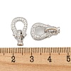 925 Sterling Silver Micro Pave Clear Cubic Zirconia Fold Over Clasps STER-U001-22P-3