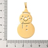 Christmas Theme 304 Stainless Steel Pendants STAS-Q005-01G-03-3