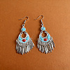Ethnic Style Alloy & Resin Tassel Chandelier Earrings for Women WG9E5ED-01-1