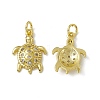 Rack Plating Brass Micro Pave Cubic Zirconia Pendants KK-C007-27G-1