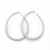 201 Stainless Steel Teardrop Hoop Earrings for Women EJEW-N052-03A-01-1