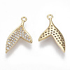 Brass Micro Pave Cubic Zirconia Pendants KK-N232-23G-NF-1