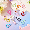 10Pcs Spray Painted Spring Gate Rings FIND-TA0008-87-4