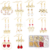 DIY Heart Bowknot Earring Making Kits DIY-SC0031-08-1
