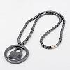 Fashionable Synthetic Hematite Necklaces X-BJEW-K006-14-1