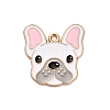 Animal Puppy Alloy Enamel Pendants X-FIND-V001-03G-03-1