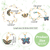 Glass & Acrylic Beaded Knitting Row Counter Chains HJEW-NB00085-2