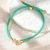 Adjustable Nylon Cord Bracelets X-BJEW-C096-01G-12-1