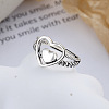 Heart 925 Sterling Silver Adjustable Rings FS-WG87248-01-2