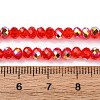 Electroplate Transparent Glass Beads Strands EGLA-A046-01A-01-4