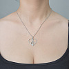 201 Stainless Steel Hollow Heart Pendant Necklace NJEW-OY002-22-2