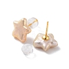 Star Natural Pearl Stud Earrings for Women EJEW-E303-17G-3