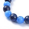 Natural Lapis Lazuli(Dyed) Stretch Bracelets BJEW-JB04506-04-2